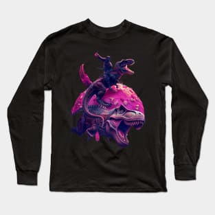 Cat Dinosaur Safari Long Sleeve T-Shirt